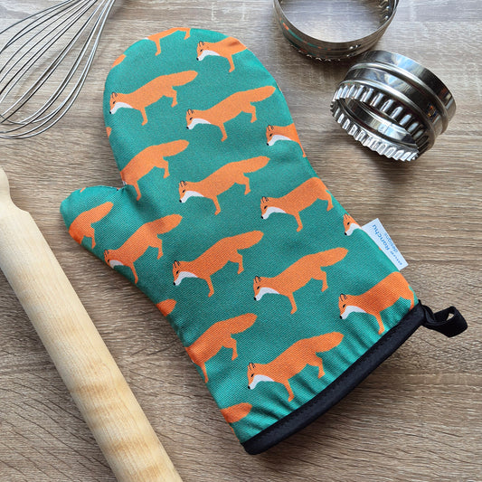 Fox pattern single oven glove