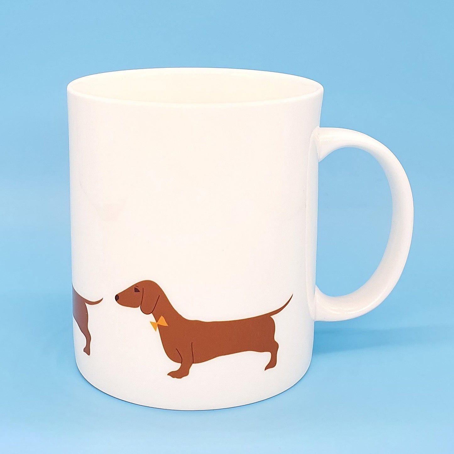 Red Dachshund large bone china mug