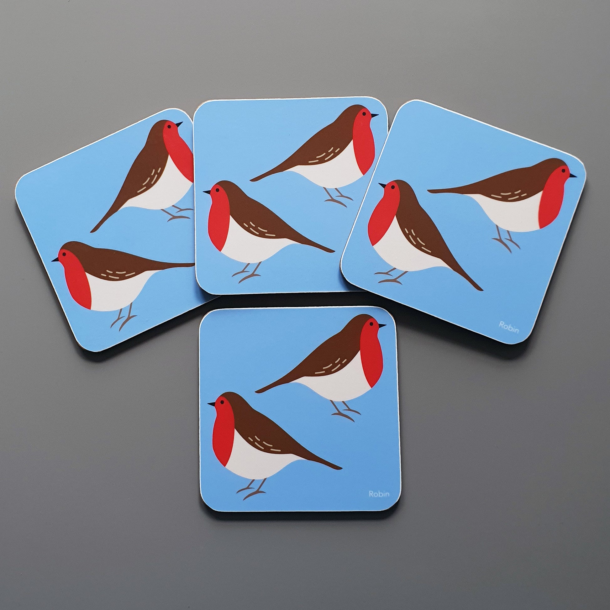 Set of 4 Robin coasters